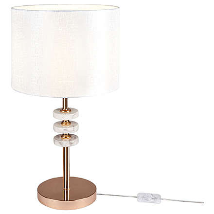 Modern Tiana 1: Настольная лампа с абажуром (золото/кремовый)