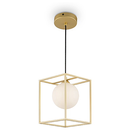 Modern Trinity 1: Подвесной светильник с плафоном (золото/белый)