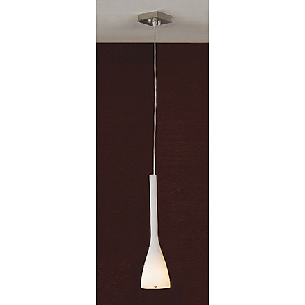 Varmo 1: Подвесной вытянутый светильник из белого стекла