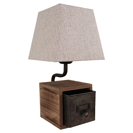 Kenai 1: Настольная лампа в стиле лофт (цвет коричневый, бежевый)