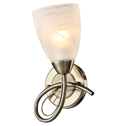 Настенный светильник (цвет бронзовый, белый)