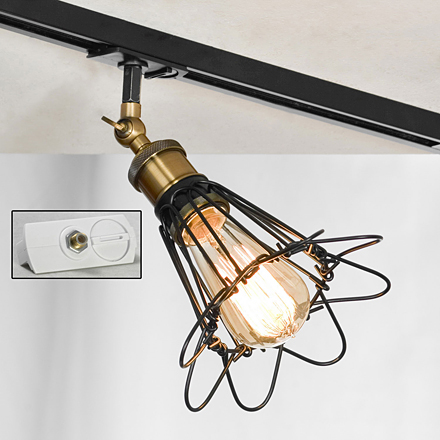 Centereach 1: Трековый светильник однофазный в стиле лофт (цвет черный, бронзовый)