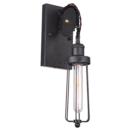 Merrick 1: Настенный светильник в стиле лофт (цвет черный)