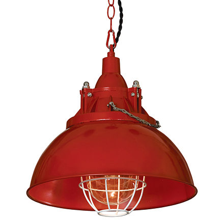 Подвесной светильник в стиле лофт (красный)