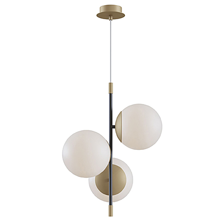 Modern Nostalgia 3: Подвесной светильник с шарами (цвет матовое золото, белый)
