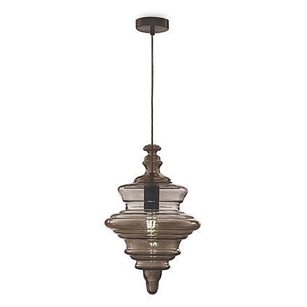 Pendant Trottola 1: Подвесной светильник (цвет матовый черный, дымчатый)