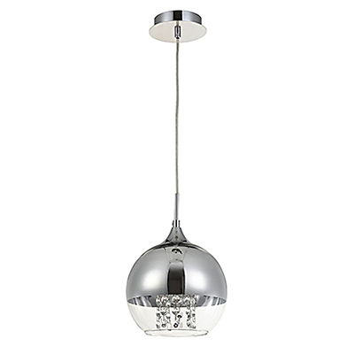 Подвесной светильник шар 20 см. (никель)