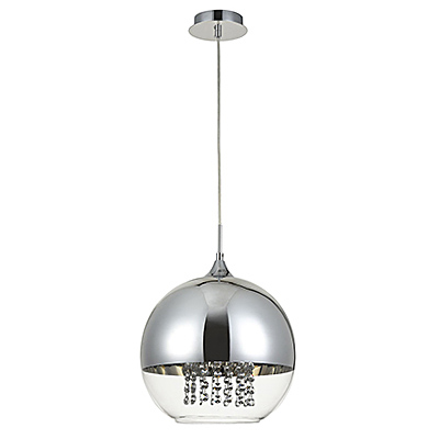 Подвесной светильник шар 30 см. (никель)