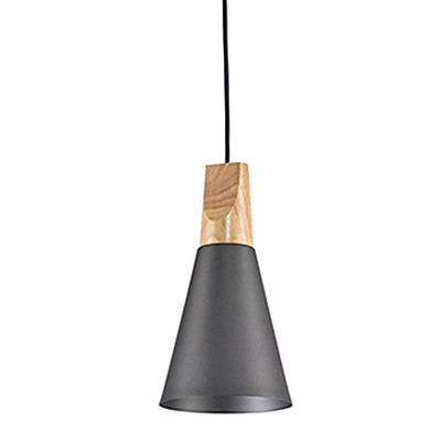 Pendant Bicones 1: Подвесной светильник конус с деревом бук (цвет черный)