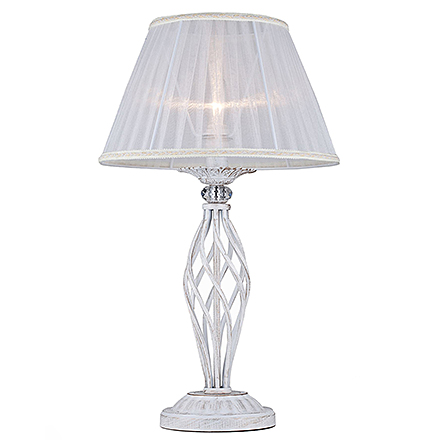 Elegant Grace 1: Классическая настольная лампа белая с золотом