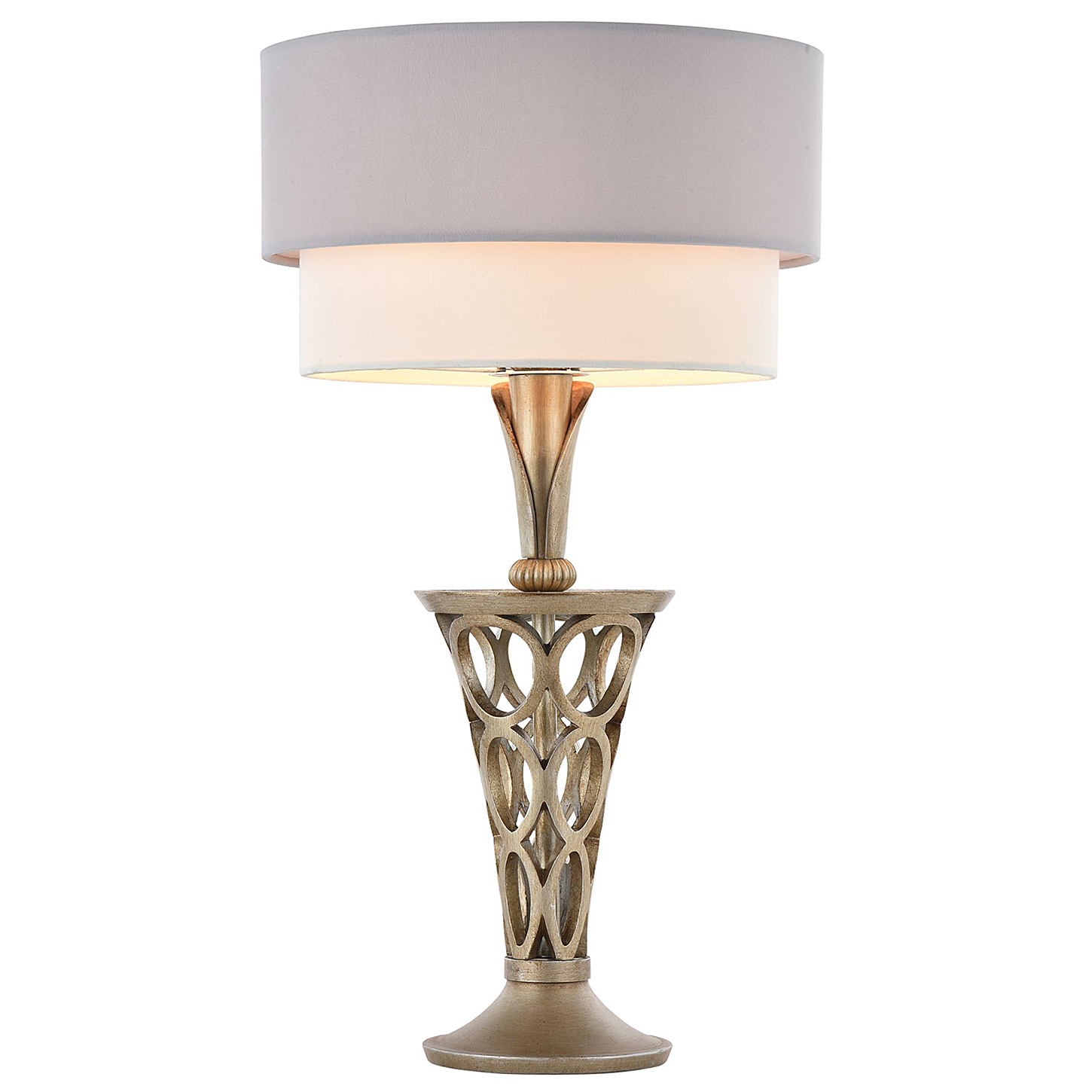 House Lillian 1: Настольная лампа в стиле модерн (античное серебро, белый, серый)