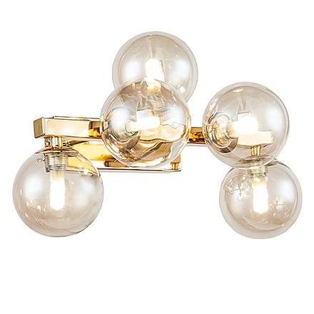 Modern Dallas 5: Настенный светильник с шарами (золото)