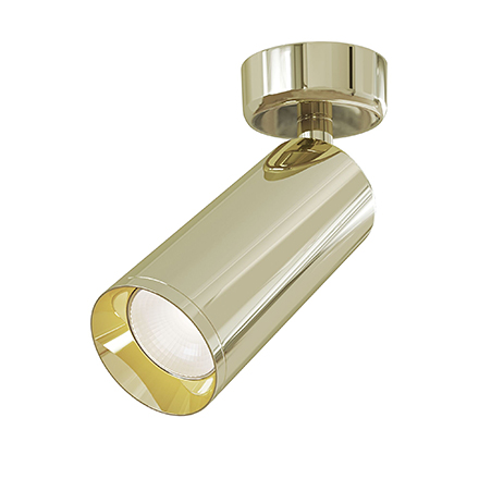 Focus 1: Поворотный накладной потолочный светильник (золото)