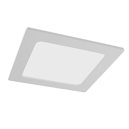 Stockton LED: Встраиваемый квадратный влагозащищенный светодиодный светильник (белый)