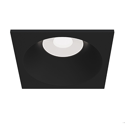 Zoom 1: Встраиваемый квадратный влагозащищенный светильник (черный)