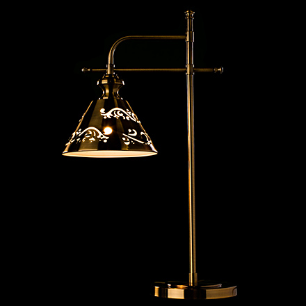 Настольная лампа с плафоном (бронза)