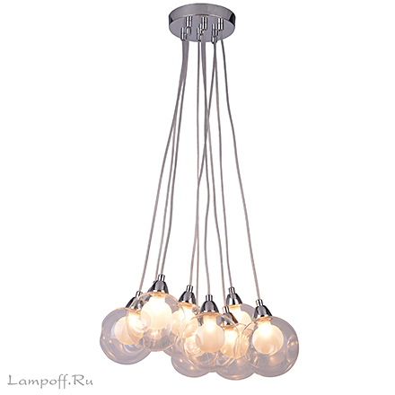 Pallone 9: Подвесной светильник гроздь шаров (хром)