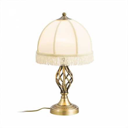 Лампа-ночник с бежевым абажуром