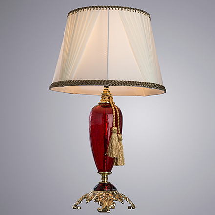 Настольная лампа (цвет золото/красный)