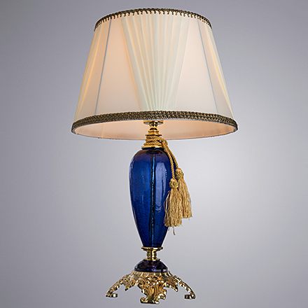 Настольная лампа (цвет золото/голубой)