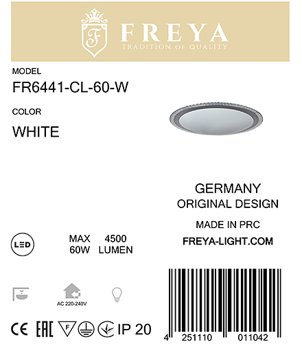 Freya FR6441-CL-60-W