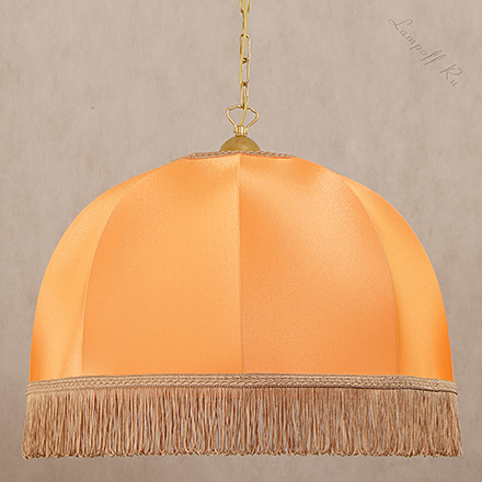Zabava OR: Оранжевый абажур в виде полусферы с бахромой