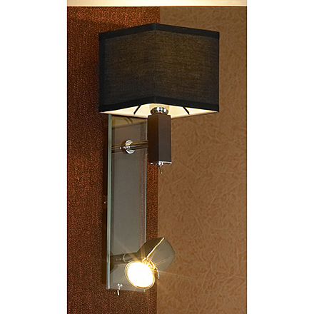 Montone 2: Настенный светильник (цвет хром, венге, черный)
