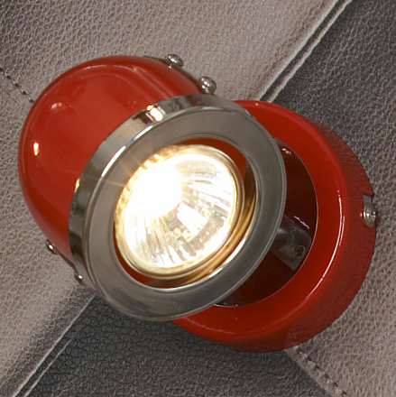 Светильник настенно-потолочный (цвет красный, хром)