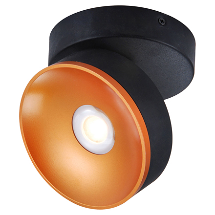 Светильник настенно-потолочный в стиле лофт (цвет черный, оранжевый)