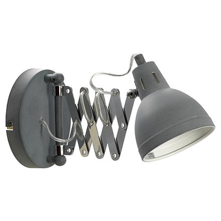 Koyukuk 1: Настенный светильник в стиле лофт (цвет серый, хром)