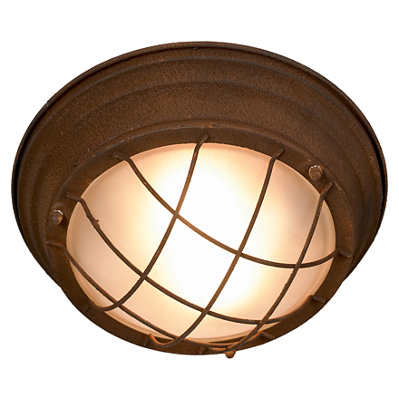 Huntsville 2: Светильник потолочный в стиле лофт (цвет коричневый, белый)