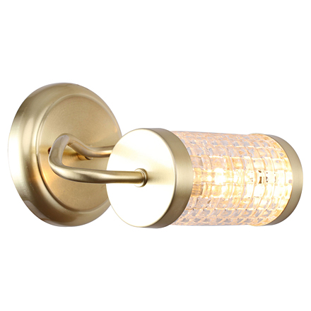 Настенный светильник (цвет матовое золото, прозрачный)