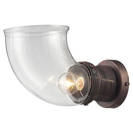 Настенный светильник в стиле лофт (цвет коричневый, прозрачный)