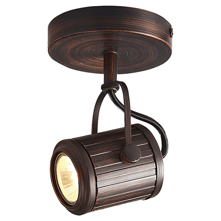 Clifton 1: Светильник настенно-потолочный в стиле лофт (цвет коричневый)