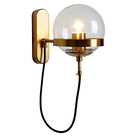 Anchorage 1: Настенный светильник в стиле лофт (цвет бронзовый, прозрачный)