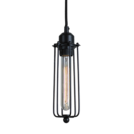 Irondequoit 1: Подвесной светильник в стиле лофт (цвет черный)