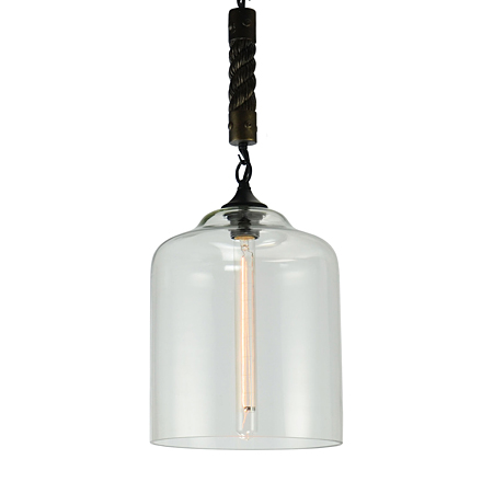 Dix hills 1: Подвесной светильник в стиле лофт (цвет черный, прозрачный)
