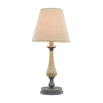 Настольная лампа с абажуром (цвет серый, бежевый)