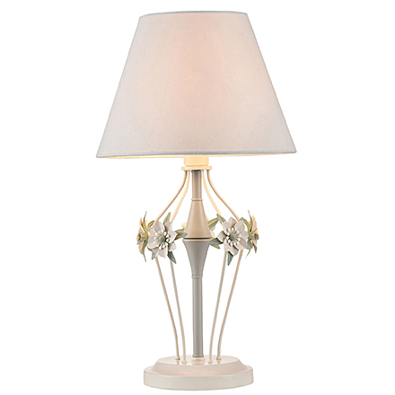 Настольная лампа с абажуром (цвет белый)