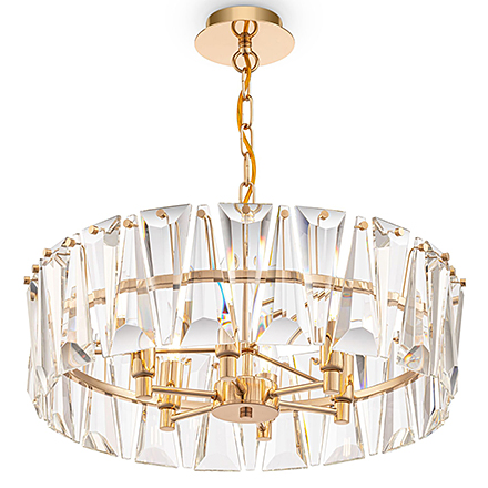 Modern Puntes 6: Подвесной светильник стеклянный (золото)