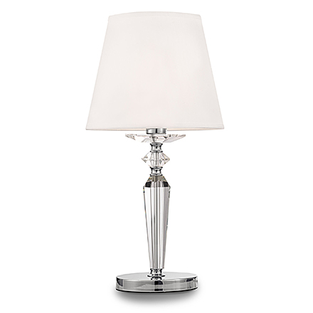 Neoclassic Beira 1: Настольная лампа с абажуром (никель, белый)