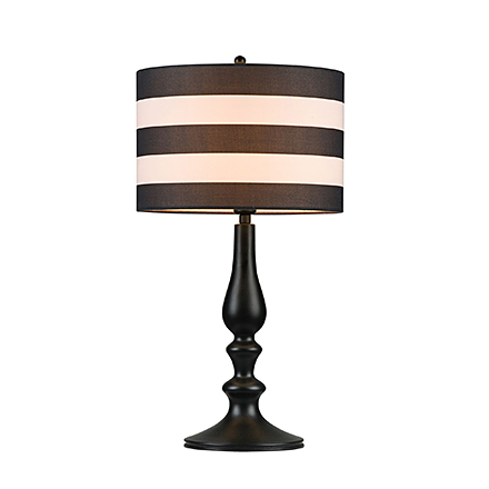 Настольная лампа с абажуром (цвет белый, черный)