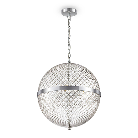 Neoclassic Yonkers 3: Подвесной светильник сфера (хром, прозрачный)