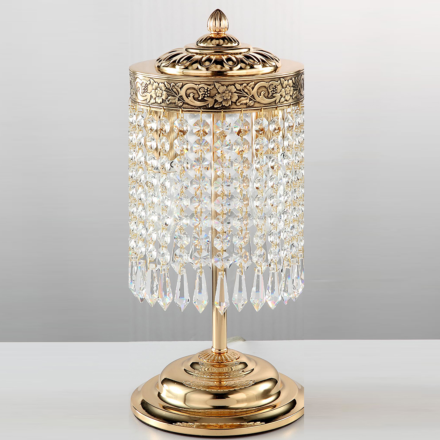 Хрустальная лампа-ночник (античное золото)