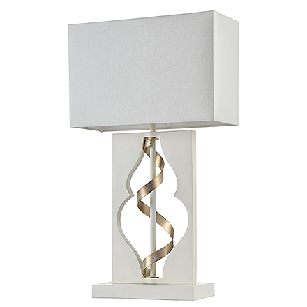 Настольная лампа цвет белый с золотом / ARM010-11-W