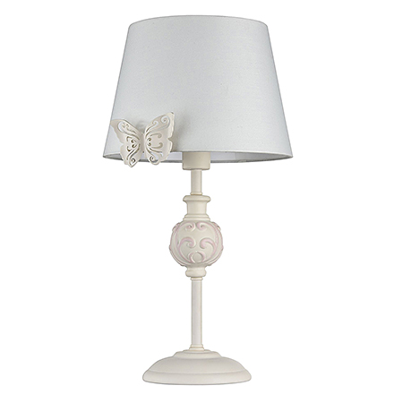 Прикроватная лампа с бабочкой и абажуром (цвет белый)