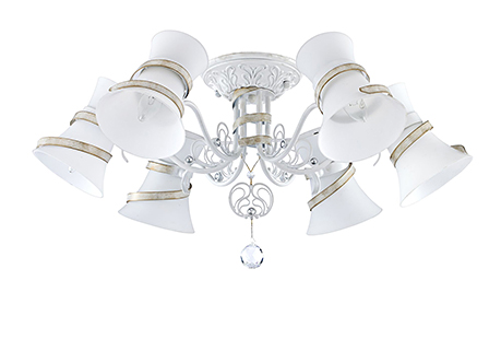 Потолочный светильник цвет белый с золотом / ARM128-CL-06-W