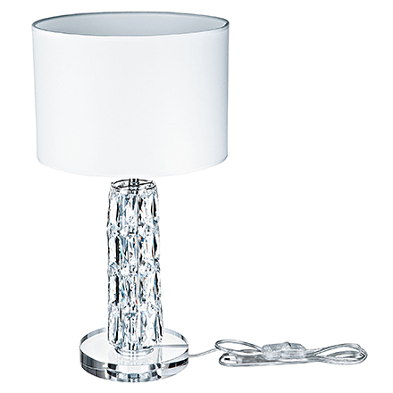 Modern Talento 1: Настольная лампа с абажуром цилиндром (хром, белый)
