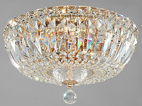 Diamant Crystal Basfor 3: Небольшая потолочная хрустальная люстра (золото)