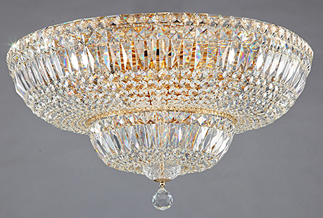Diamant Crystal Basfor 16: Хрустальная люстра из призм на 16 ламп (золото)